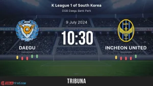 Soi kèo Daegu vs Incheon lúc 17h30 ngày 09/07: Giải đấu K League 1 năm 2024