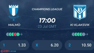 Soi kèo Malmo vs Klaksvik lúc 00h00 lúc 24/07: UEFA Champions League 2024