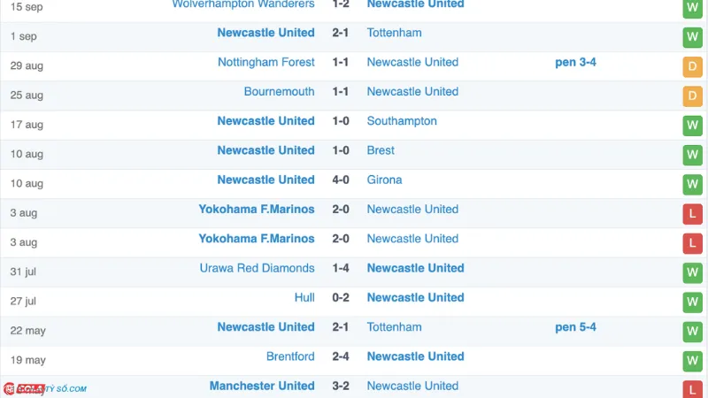 Soi kèo Fulham vs Newcastle: Phong độ Newcastle